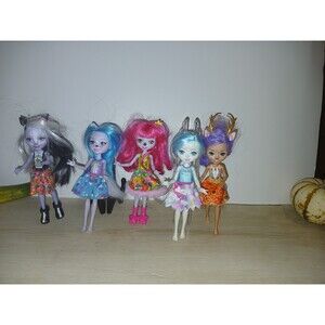 Lot Of 5 Mattel Enchantimals Dolls Karina Koala Danessa Deer Winsley Ohana Sage